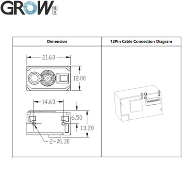 GROW GM77-S 640*480CMOS DC3.3V USB UART Interface 1D 2D Bar Code Qr Code Scanner Module Reader Passport Code Readable Arduino