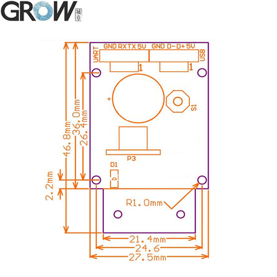 GROW GM65 1D 2D Code Scanner Bar Code Reader QR Code Reader Module