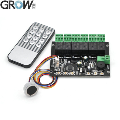 BÜYÜT K219-A+R502-F DC12V 6 Röle K219-A Parmak İzi Kızılötesi Uzaktan Kumanda Kartı+R502-F Su Geçirmez Küçük Parmak İzi Modülü