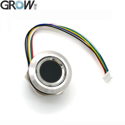 GROW R503 Yeni Dairesel Yuvarlak RGB Yüzük İzleyici LED Denetim DC3.3V SH1.0-6pin Kapasitif Parmak izi Modülü Sensörü Tarayıcı