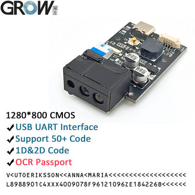GROW GM69Pro 1280*800CMOS OCR / 1D / 2D Barcode Tarayıcı Modülü USB UART Arayüzü QR Kod Barkod Okuyucu Destek OCR Pasaport